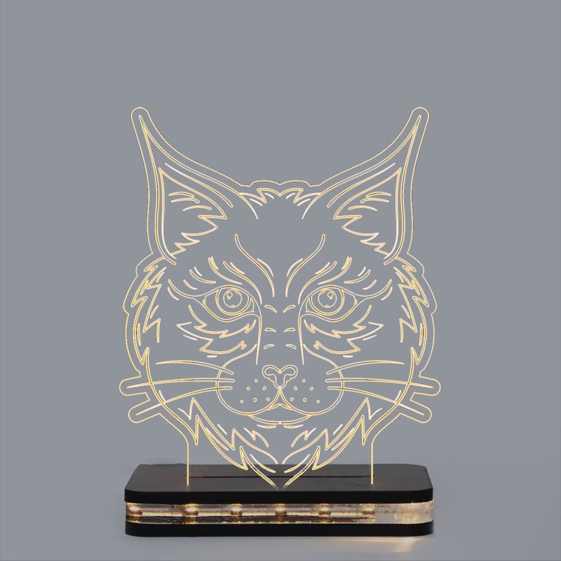 Cat Head Design Night Lamp