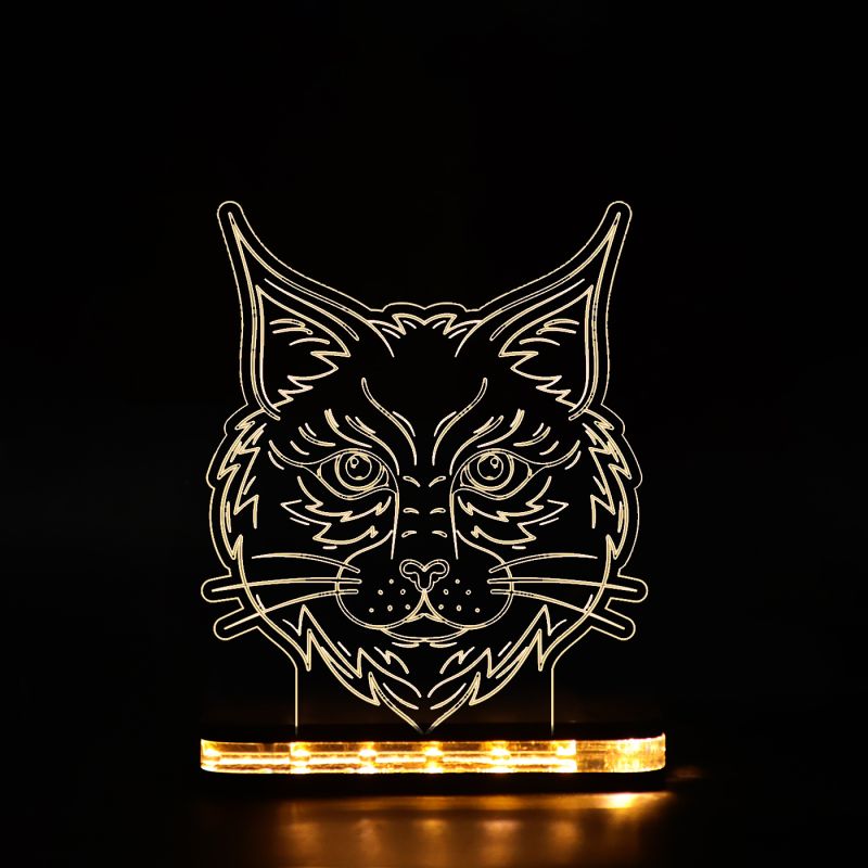 Cat Head Design Night Lamp