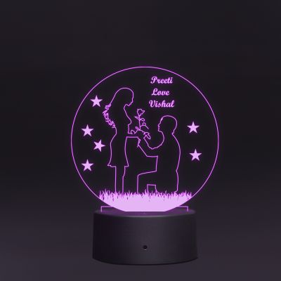 Proposing Couple Night Lamp With Customized Name's