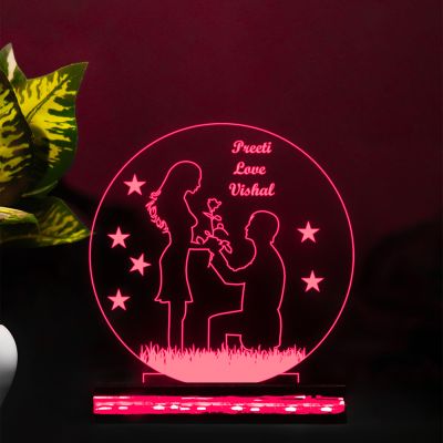 Proposing Couple Night Lamp With Customized Name's