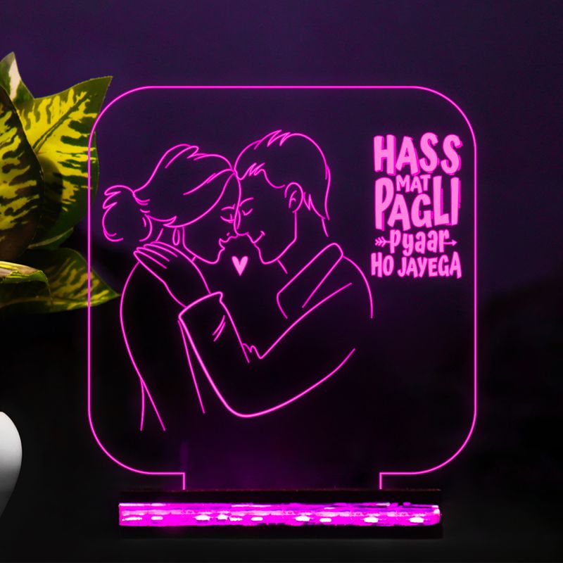 Cute Couple With Text Night Lamp