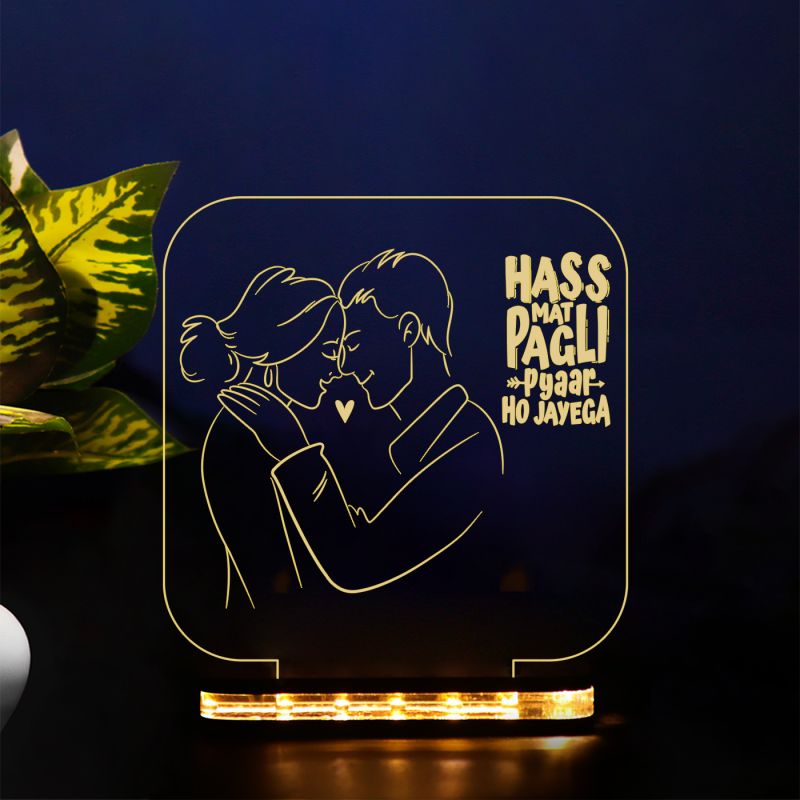 Cute Couple With Text Night Lamp