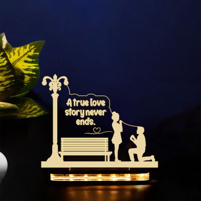 Couple With Cute Text Night Lamp