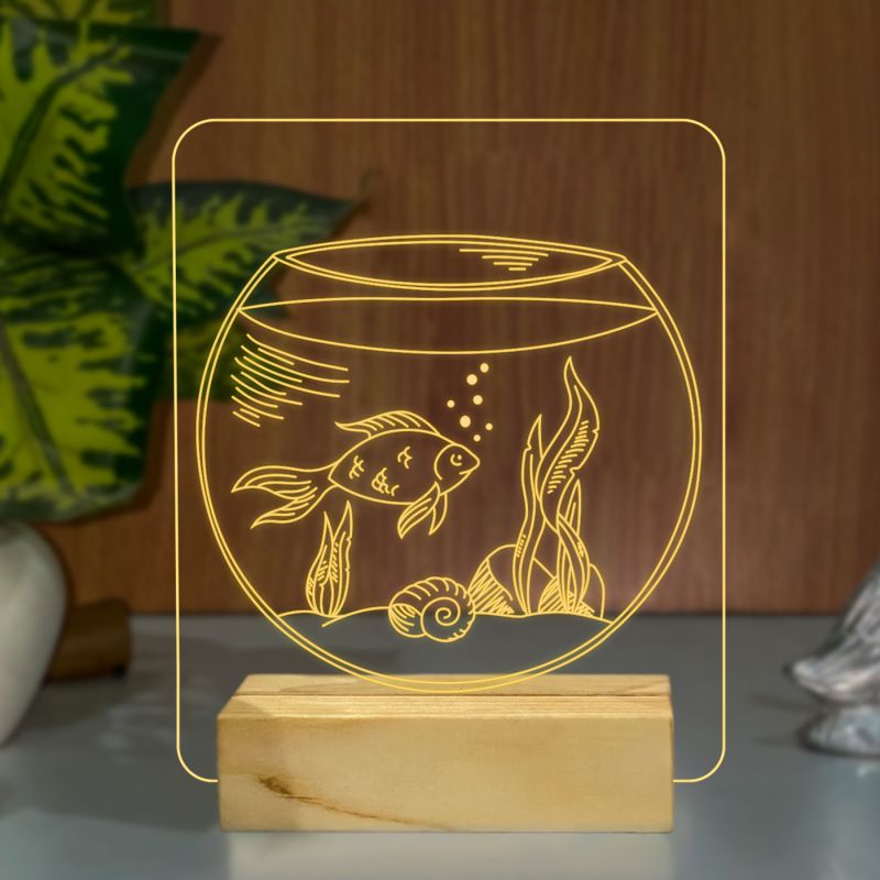 Fish Bowl Design Night Lamp