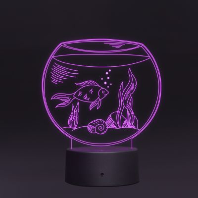 Fish Bowl Design Night Lamp