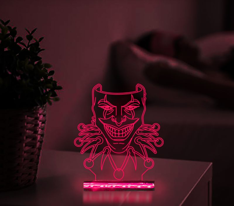 Joker Face Design Night Lamp