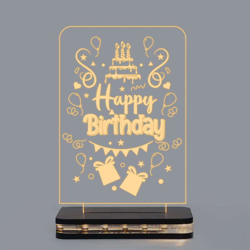 Happy Birthday Text Night Lamp