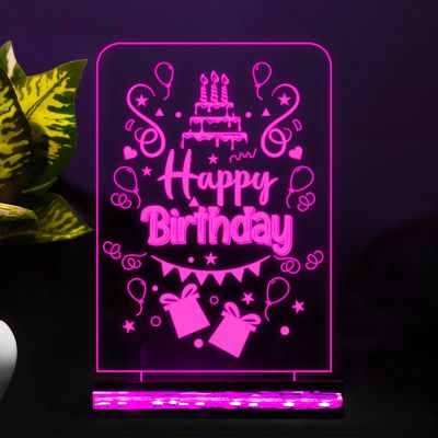 Happy Birthday Text Night Lamp