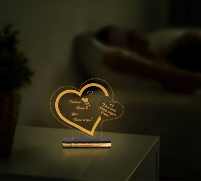 Cute Message With Heart Design Night Lamp