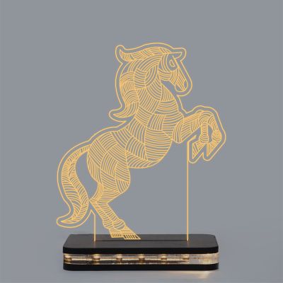 Line Art Horse Design Night Lamp