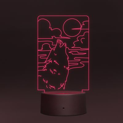 Howling Wolf Night Lamp