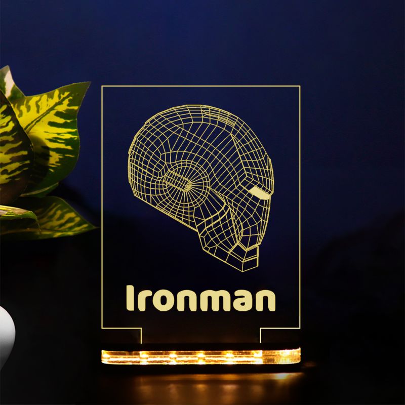 3D Iron Man Head Night Lamp