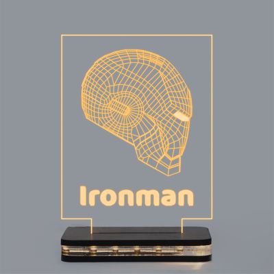 3D Iron Man Head Night Lamp