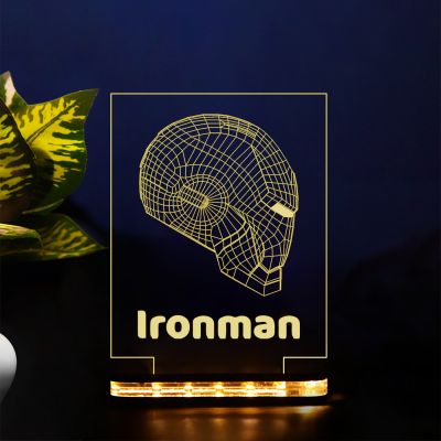 3D Iron Man Head Night Lamp