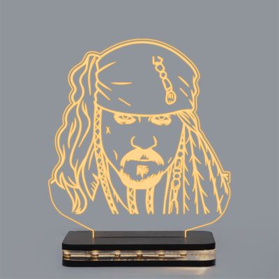 Jack Sparrow Face Design Night Lamp