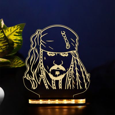 Jack Sparrow Face Design Night Lamp