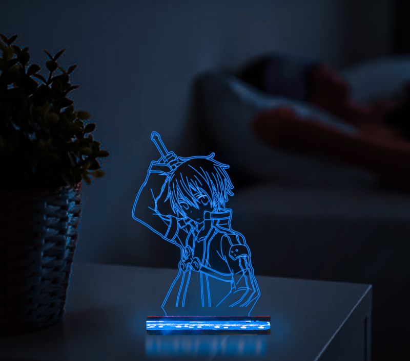 Kirito Form Sword Art Online Night Lamp