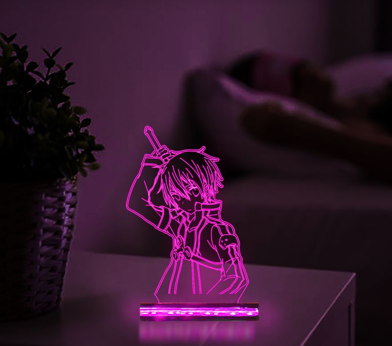 Kirito Form Sword Art Online Night Lamp