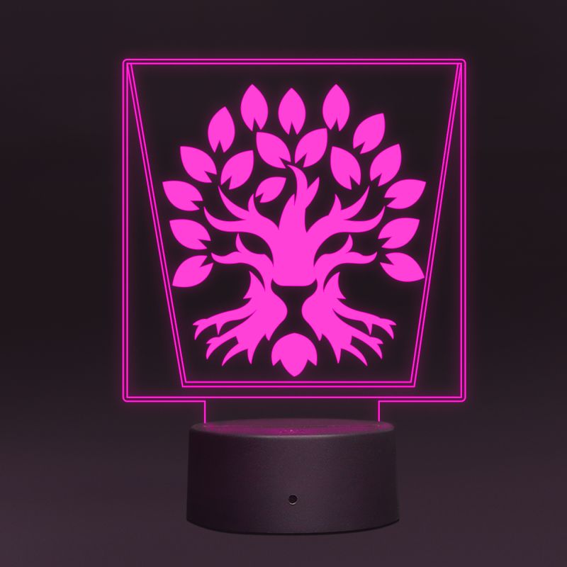 Lion With Tree Design Night Lamp