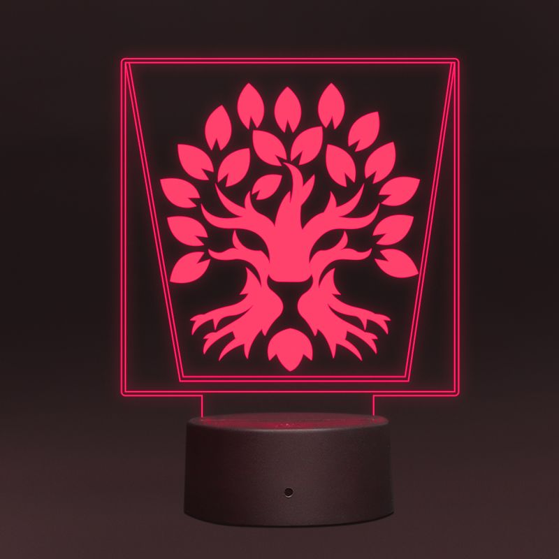 Lion With Tree Design Night Lamp