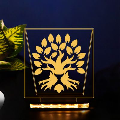 Lion With Tree Design Night Lamp