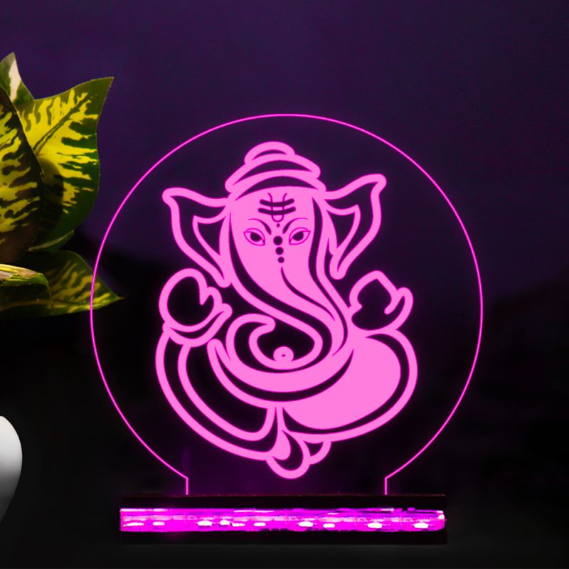 Lord Ganesha Design Night Lamp