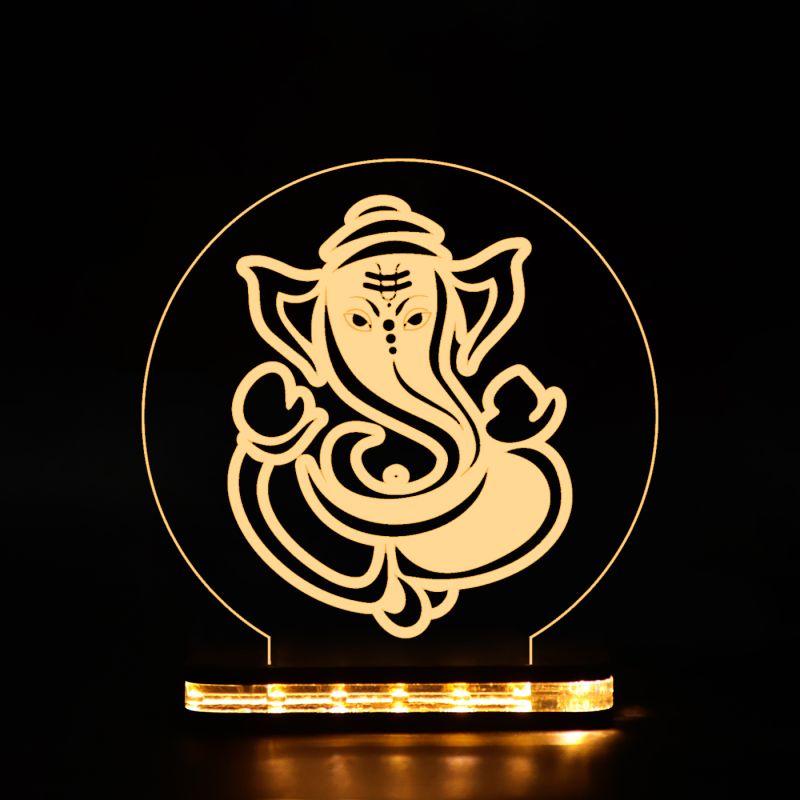 Lord Ganesha Design Night Lamp