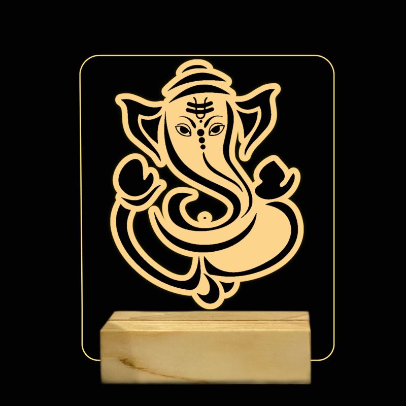 Lord Ganesha Design Night Lamp