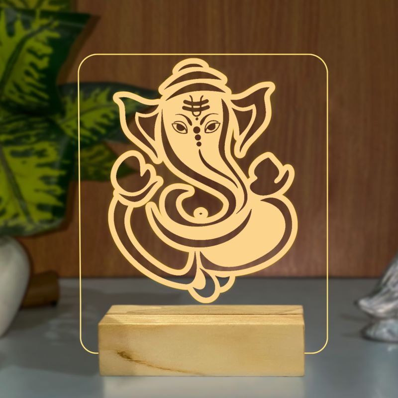 Lord Ganesha Design Night Lamp