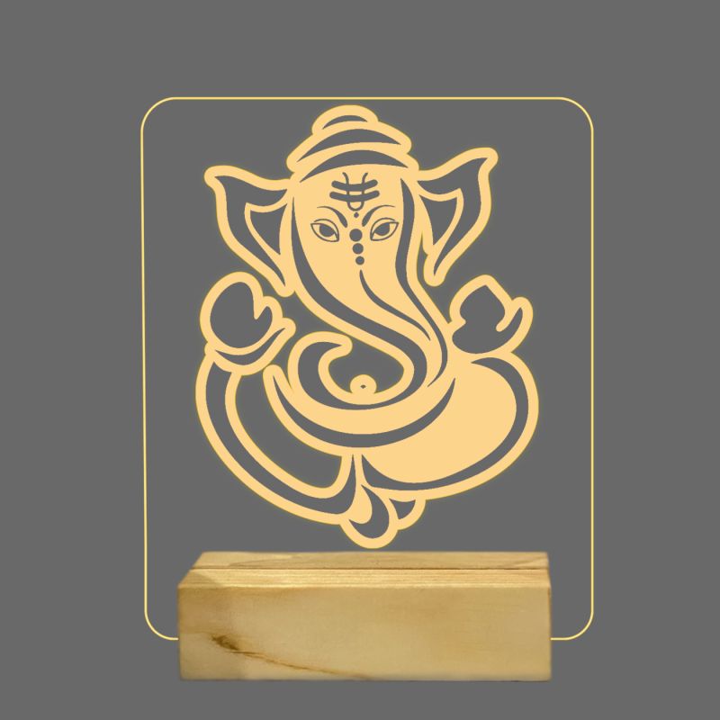 Lord Ganesha Design Night Lamp