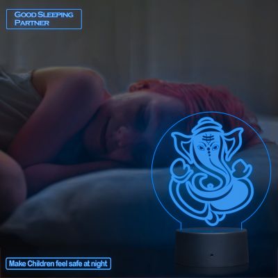 Lord Ganesha Design Night Lamp