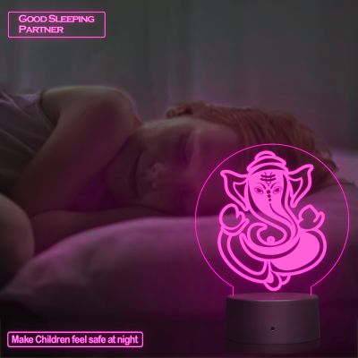 Lord Ganesha Design Night Lamp