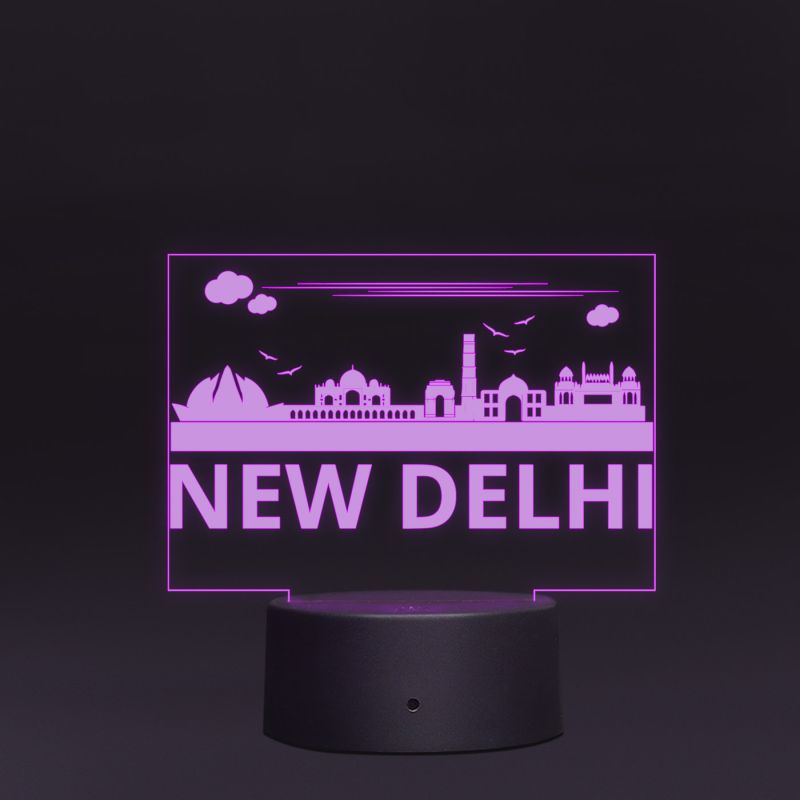 New Delhi Monuments Design Night Lamp