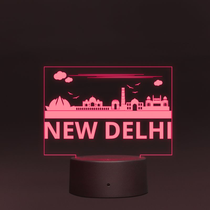 New Delhi Monuments Design Night Lamp