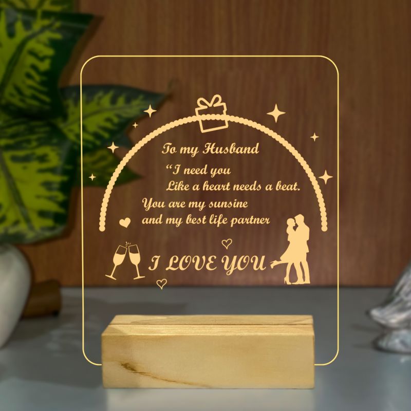 I Love You With Cute Message For Couple Night Lamp