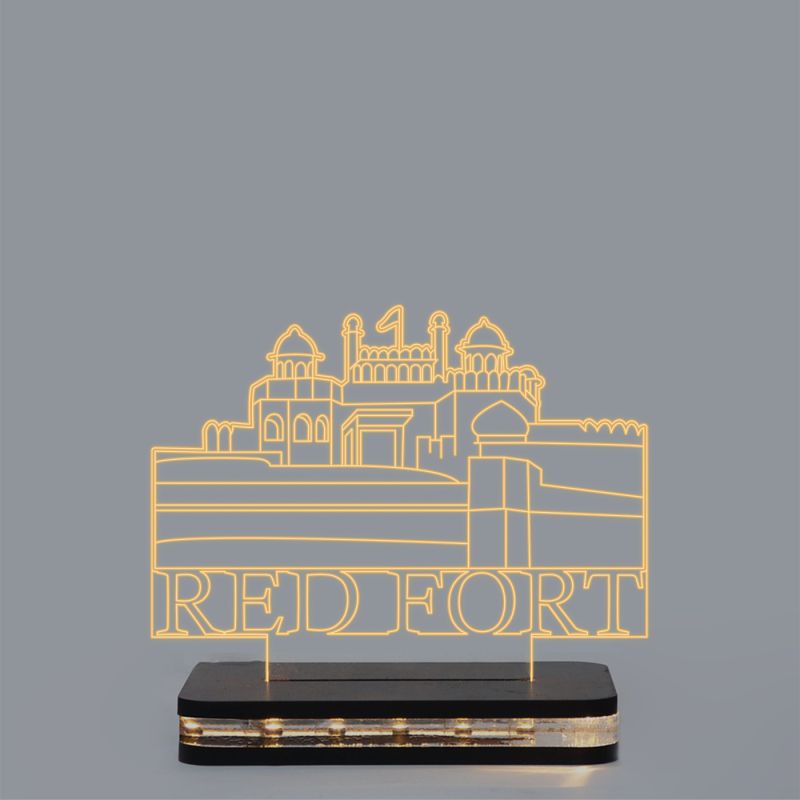 Red Fort Art Design Night Lamp