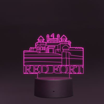 Red Fort Art Design Night Lamp