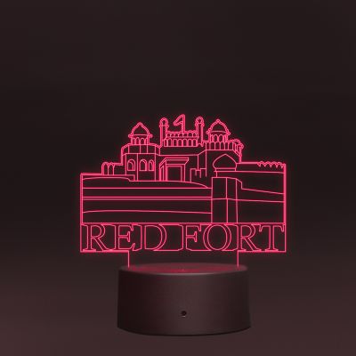 Red Fort Art Design Night Lamp