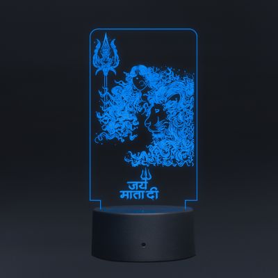 Jai Mata Di Text Design Night Lamp