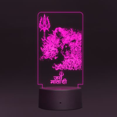 Jai Mata Di Text Design Night Lamp