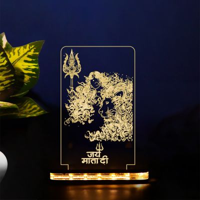 Jai Mata Di Text Design Night Lamp