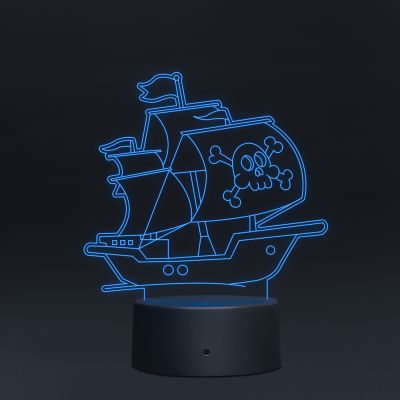 Pirate Ship Design Night Lamp