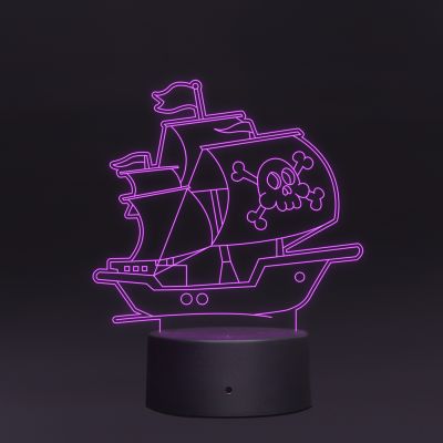 Pirate Ship Design Night Lamp