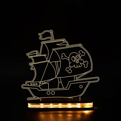 Pirate Ship Design Night Lamp