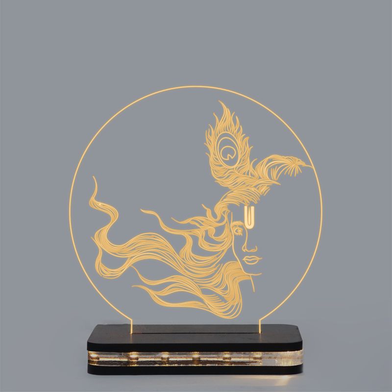 Shree Krishna Design Night Lamp