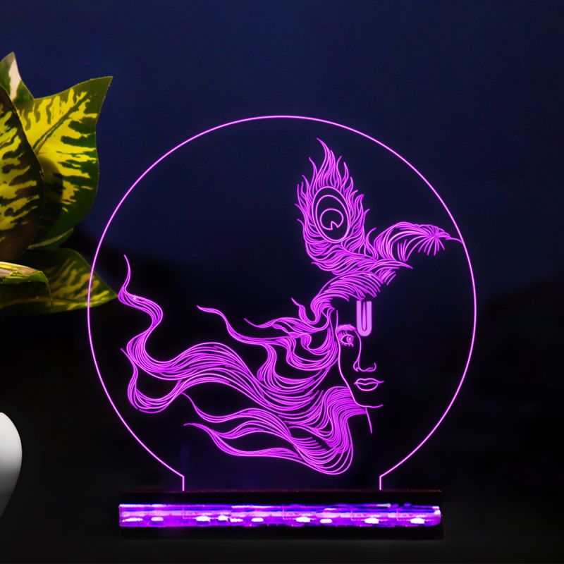 Shree Krishna Design Night Lamp