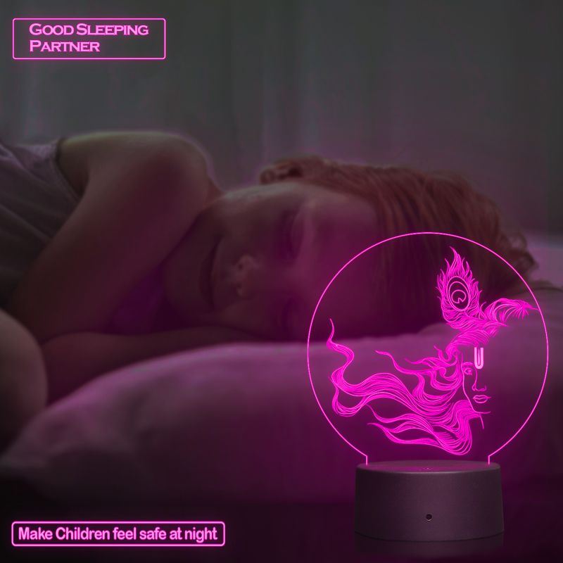 Shree Krishna Design Night Lamp