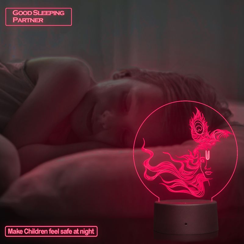 Shree Krishna Design Night Lamp