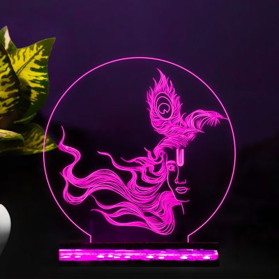 Shree Krishna Design Night Lamp