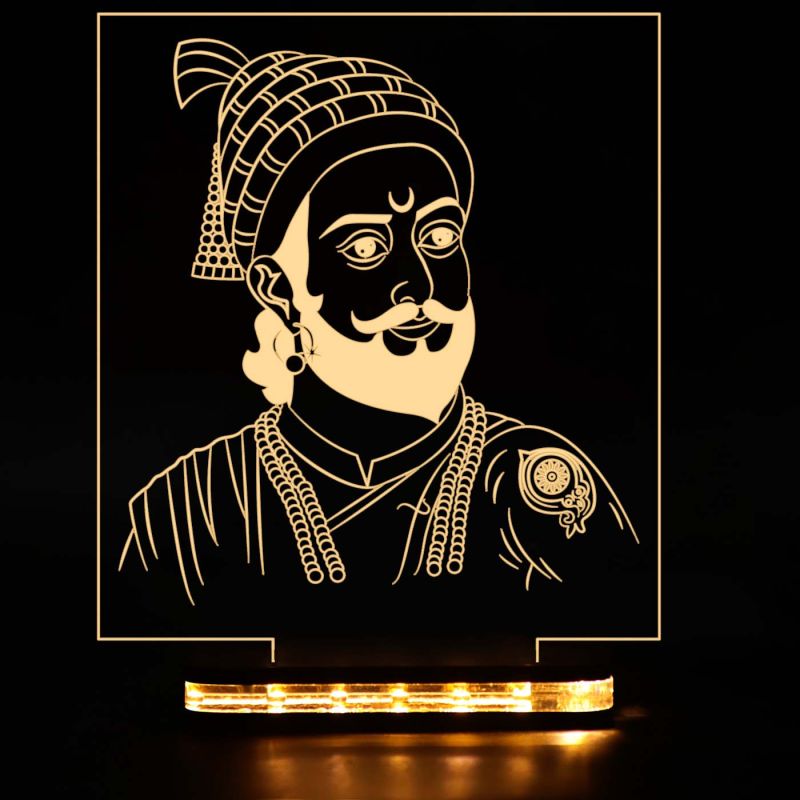 Chhatrapati Shivaji Maharaj Design Night Lamp